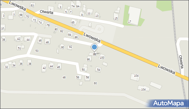 Przeworsk, Lwowska, 98, mapa Przeworsk