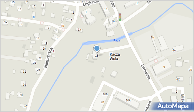 Radymno, Lwowska, 18, mapa Radymno