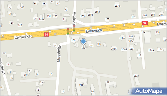 Rzeszów, Lwowska, 102, mapa Rzeszów