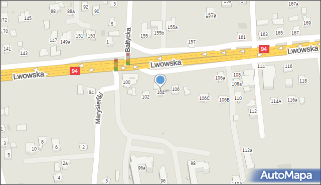 Rzeszów, Lwowska, 104, mapa Rzeszów