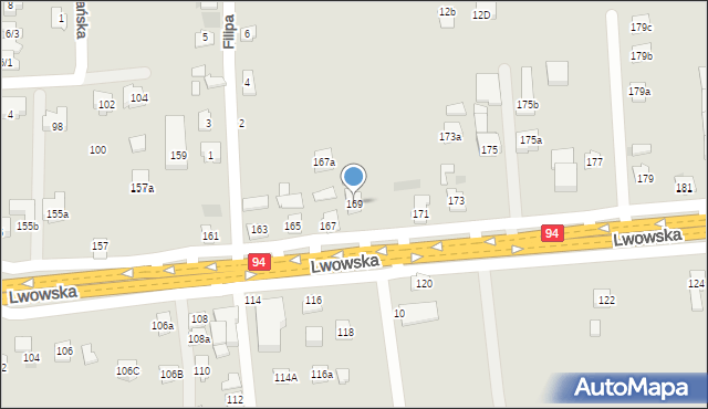 Rzeszów, Lwowska, 169, mapa Rzeszów