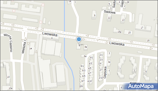 Rzeszów, Lwowska, 8, mapa Rzeszów