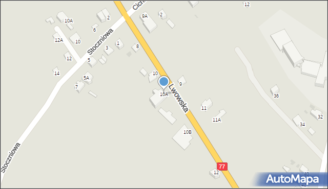 Sandomierz, Lwowska, 10A, mapa Sandomierza