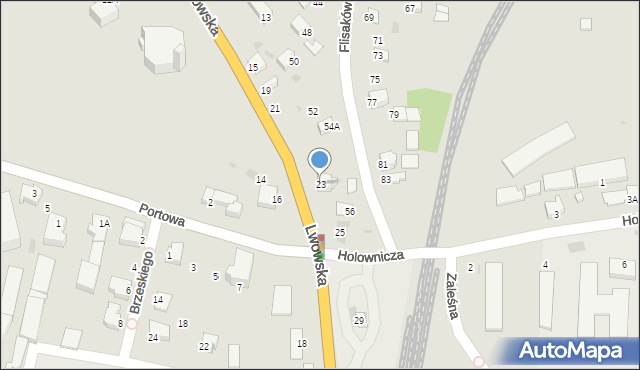 Sandomierz, Lwowska, 23, mapa Sandomierza