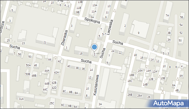 Sosnowiec, Lwowska, 1, mapa Sosnowca