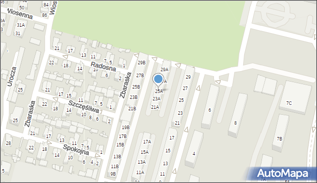 Sosnowiec, Lwowska, 25A, mapa Sosnowca