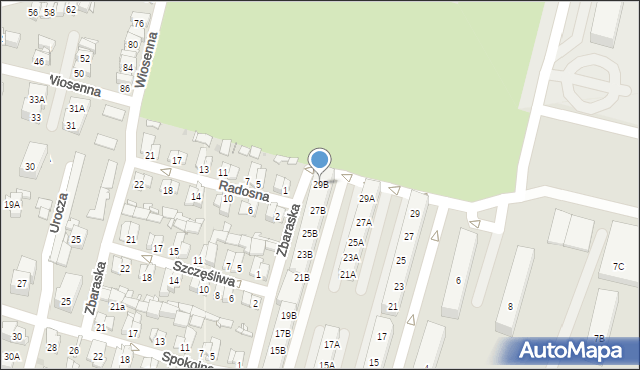 Sosnowiec, Lwowska, 29B, mapa Sosnowca