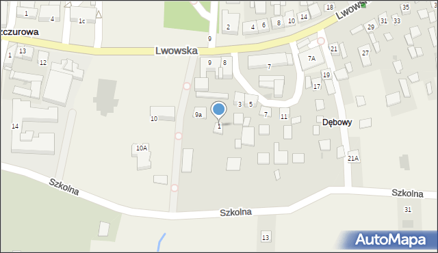 Szczurowa, Lwowska, 1, mapa Szczurowa