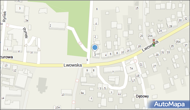 Szczurowa, Lwowska, 2, mapa Szczurowa