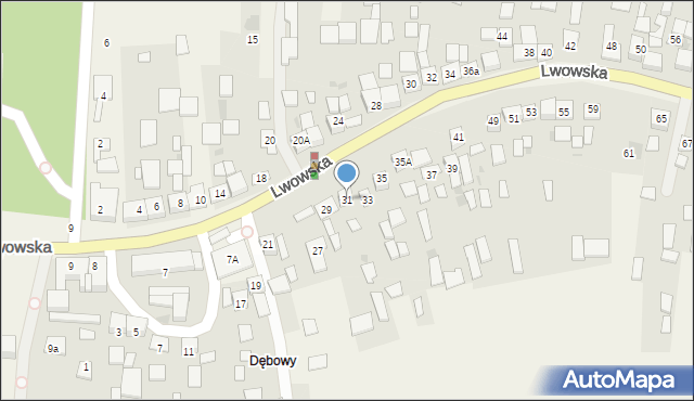 Szczurowa, Lwowska, 31, mapa Szczurowa