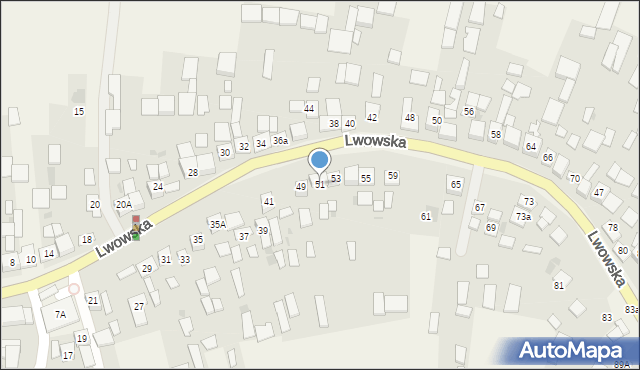 Szczurowa, Lwowska, 51, mapa Szczurowa