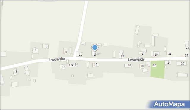 Szymonków, Lwowska, 13, mapa Szymonków