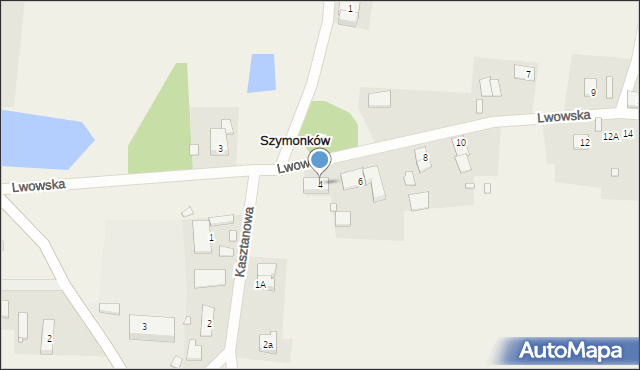 Szymonków, Lwowska, 4, mapa Szymonków