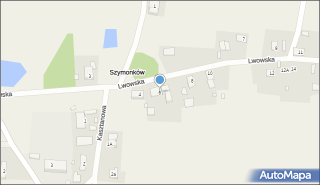 Szymonków, Lwowska, 6, mapa Szymonków