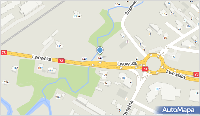 Tarnów, Lwowska, 142, mapa Tarnów