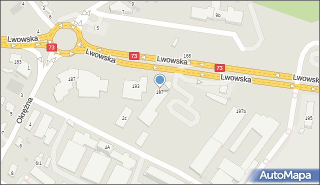 Tarnów, Lwowska, 197, mapa Tarnów