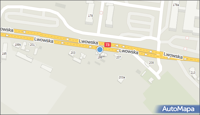 Tarnów, Lwowska, 199, mapa Tarnów