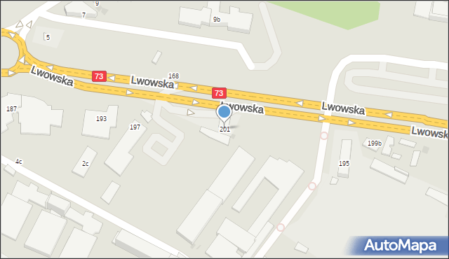 Tarnów, Lwowska, 201, mapa Tarnów