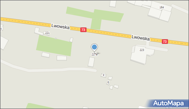 Tarnów, Lwowska, 217a, mapa Tarnów