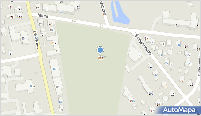 Tomaszów Lubelski, Lwowska, 81b, mapa Tomaszów Lubelski