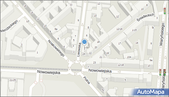 Warszawa, Lwowska, 2, mapa Warszawy