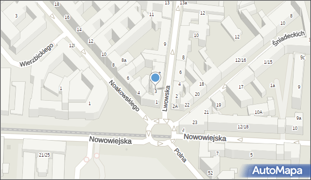 Warszawa, Lwowska, 3, mapa Warszawy