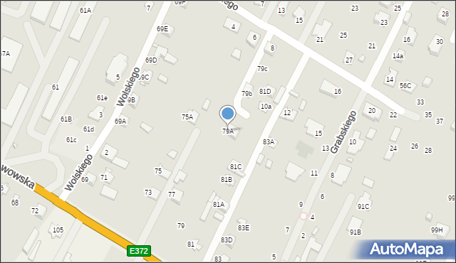 Zamość, Lwowska, 79A, mapa Zamościa