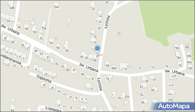 Bochnia, Łychów, 10, mapa Bochni