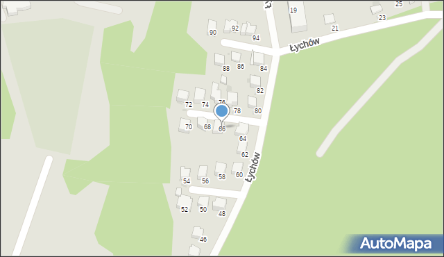 Bochnia, Łychów, 66, mapa Bochni