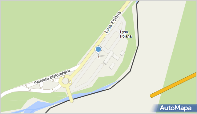 Brzegi, Łysa Polana, 1, mapa Brzegi