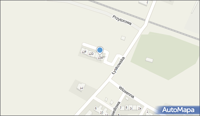 Fasty, Łyskowska, 12A, mapa Fasty