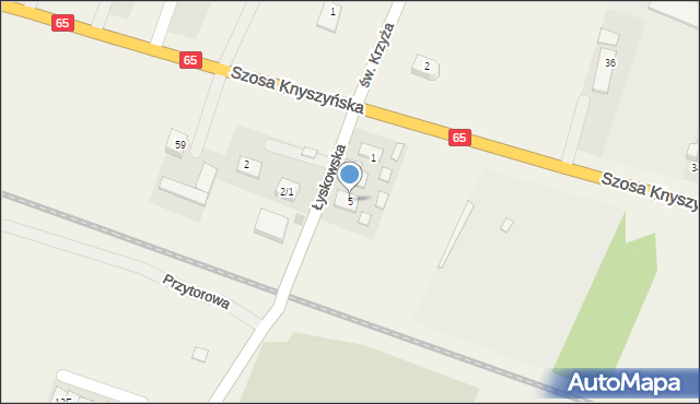 Fasty, Łyskowska, 5, mapa Fasty
