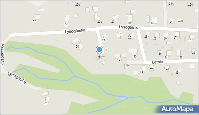 Gorlice, Łysogórska, 29b, mapa Gorlic