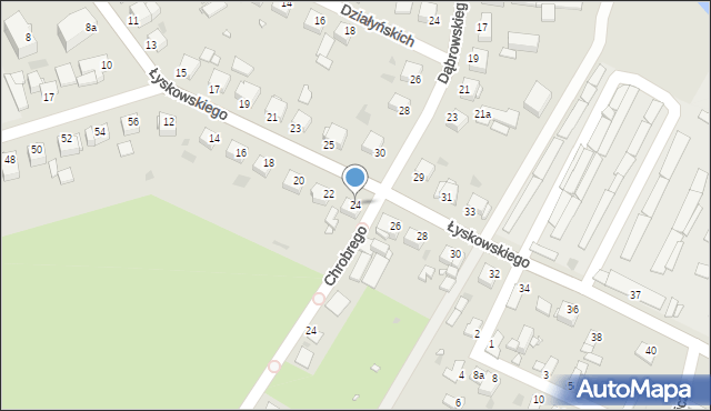 Grudziądz, Łyskowskiego Ignacego, 24, mapa Grudziądza