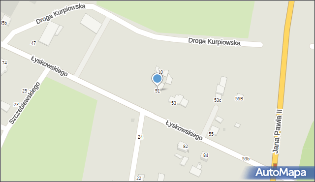 Grudziądz, Łyskowskiego Ignacego, 51, mapa Grudziądza