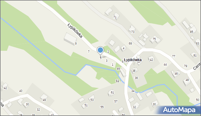 Izdebnik, Łypikówka, 5, mapa Izdebnik