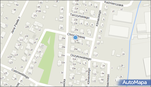 Łowicz, Łyszkowicka, 27b, mapa Łowicza