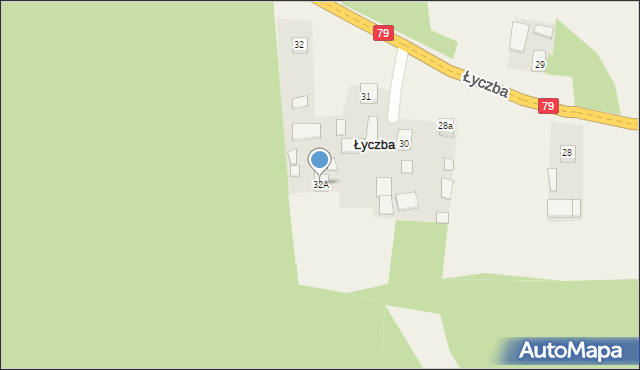 Łyczba, Łyczba, 32A, mapa Łyczba