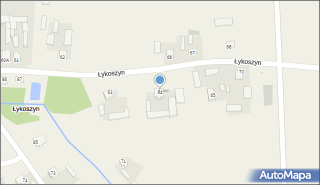 Łykoszyn, Łykoszyn, 64, mapa Łykoszyn