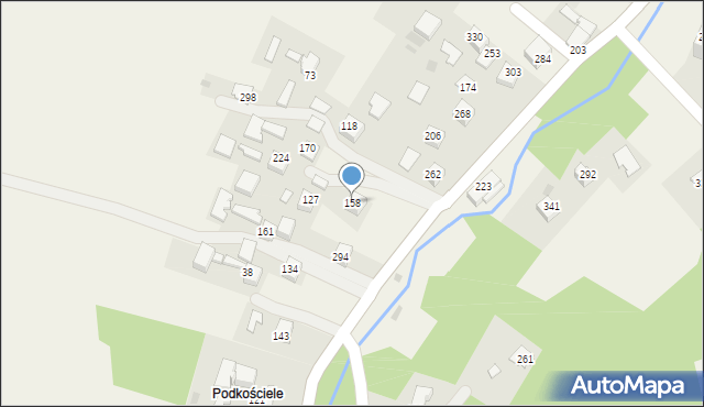 Łysa Góra, Łysa Góra, 158, mapa Łysa Góra