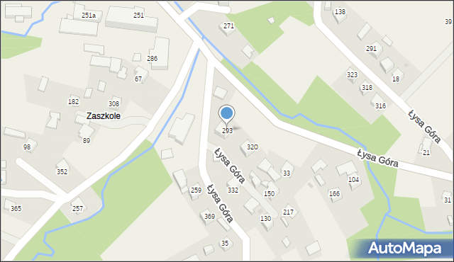 Łysa Góra, Łysa Góra, 293, mapa Łysa Góra
