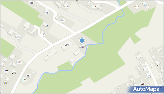 Łysa Góra, Łysa Góra, 343, mapa Łysa Góra