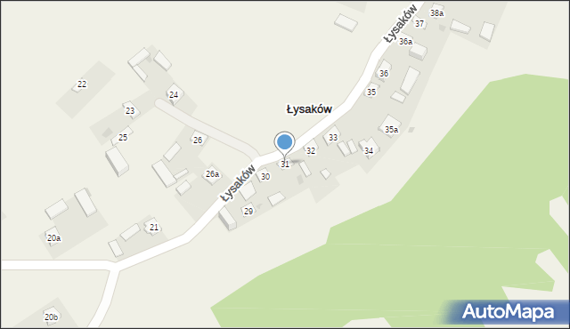 Łysaków, Łysaków, 31, mapa Łysaków