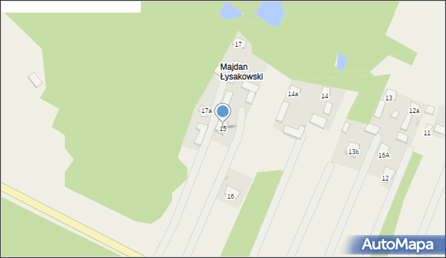 Łysaków, Łysaków, 15, mapa Łysaków