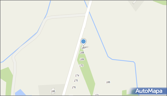 Łysaków, Łysaków, 167, mapa Łysaków