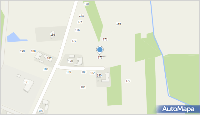 Łysaków, Łysaków, 172, mapa Łysaków