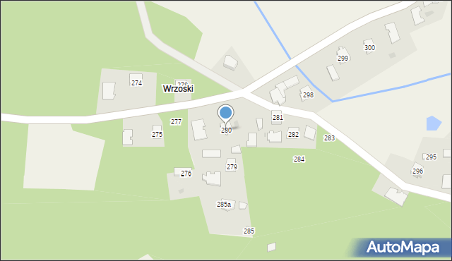 Łysaków, Łysaków, 280, mapa Łysaków