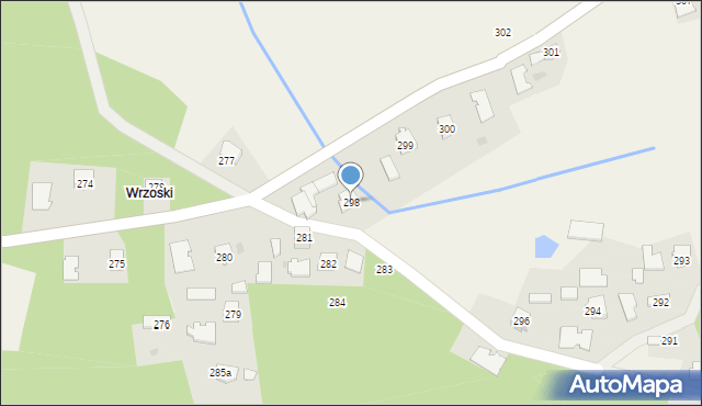 Łysaków, Łysaków, 298, mapa Łysaków