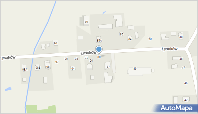 Łysaków, Łysaków, 88, mapa Łysaków