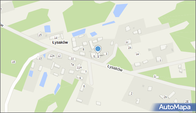 Łysaków, Łysaków, 4, mapa Łysaków